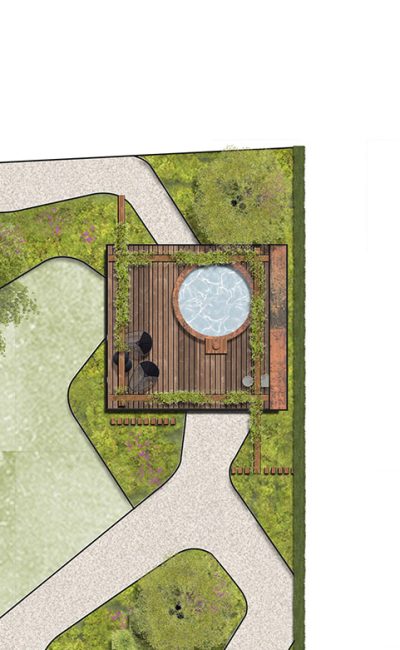 Wellnessplek achtertuin