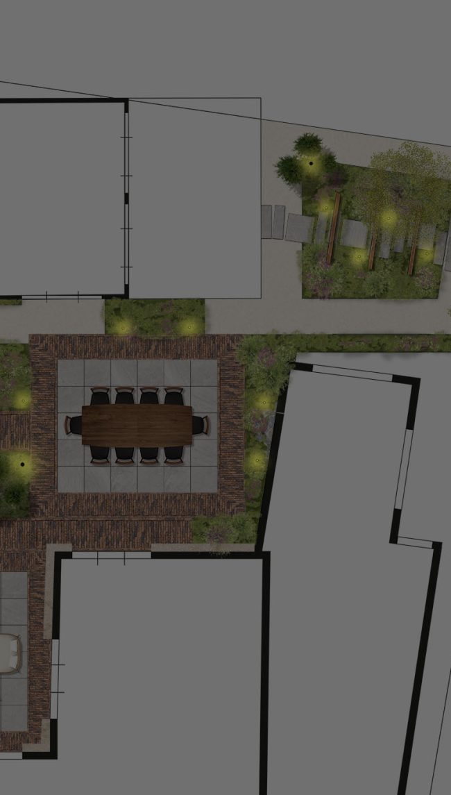 Lichtplan achtertuin
